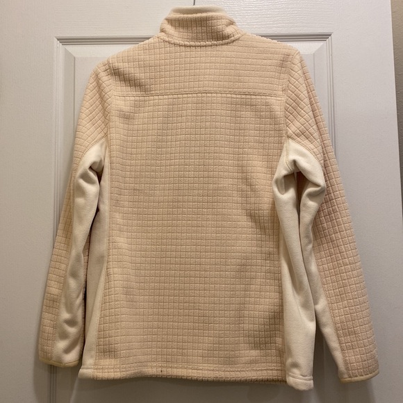 5/$25 LL Bean Cream Fleece Zip Up Jacket - Picture 3 of 5